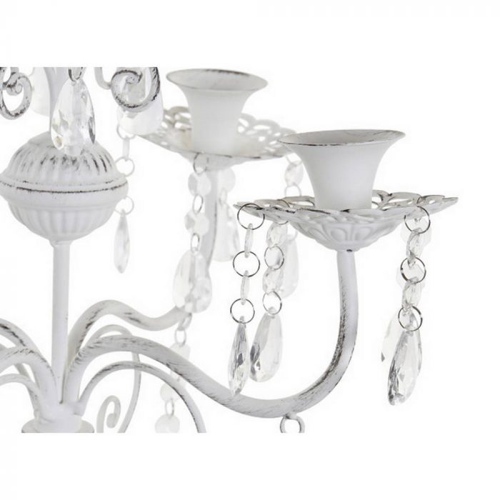Chandelier en métal blanc – Image 2
