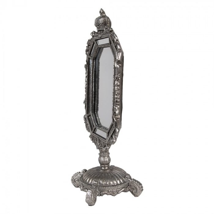 Miroir sur pied argenté – Image 2
