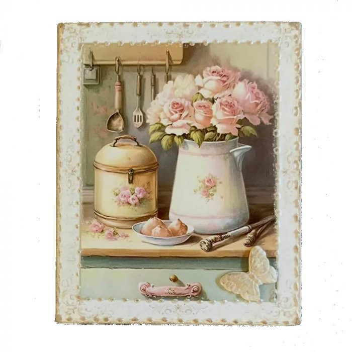 Tableau broc avec des fleurs