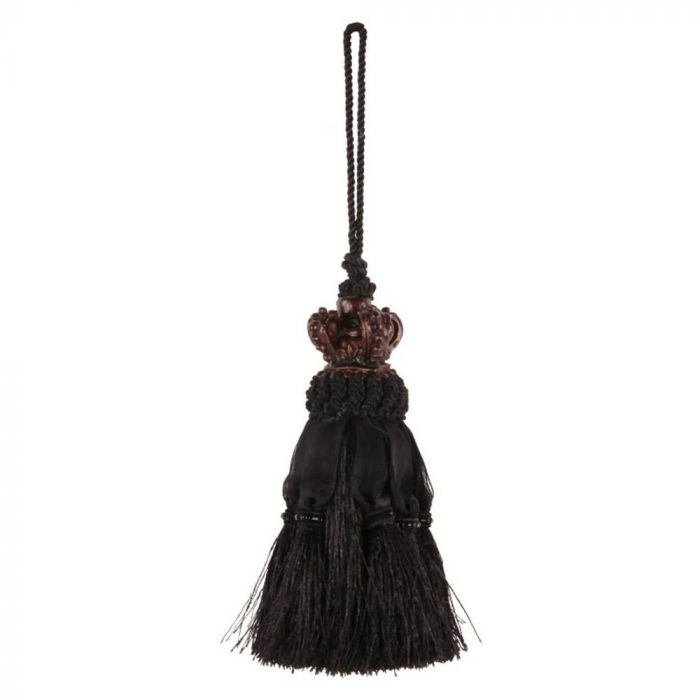 Pompon baroque noir