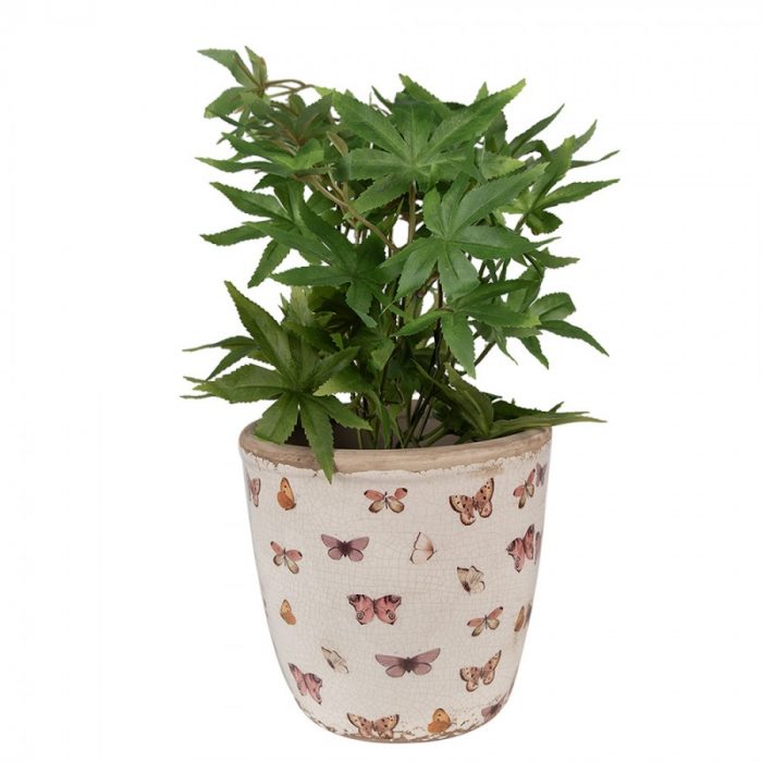 Pot de fleurs céramique papillons – Image 2