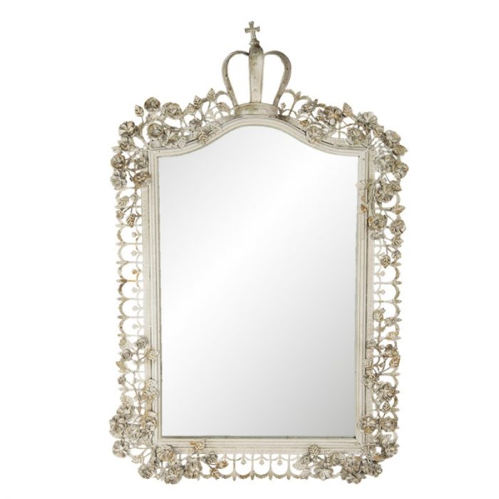 Miroir en métal couronne