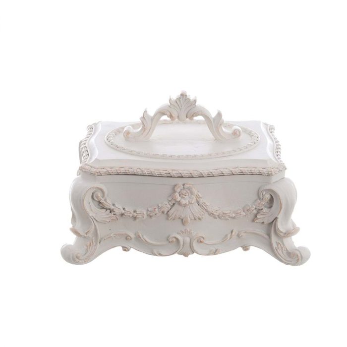 Boîte en résine blanche