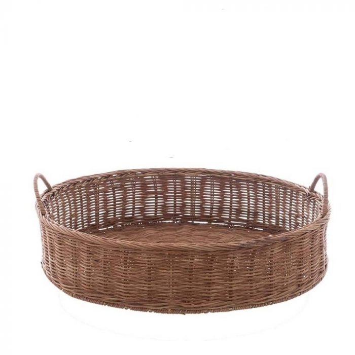 Plateau rond en osier