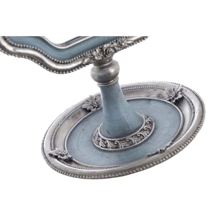 Miroir sur pied bleu poudré et argenté – Image 3