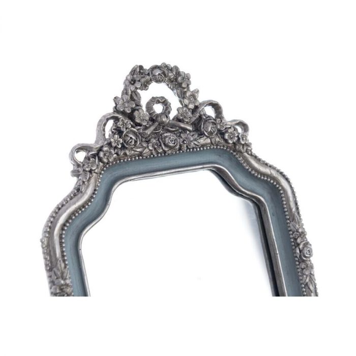 Miroir sur pied bleu poudré et argenté – Image 4