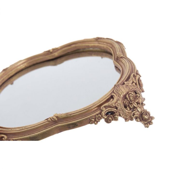 Plateau en verre et résine dorée – Image 3