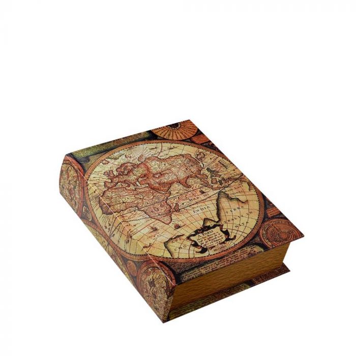 Boîte livre carte du monde petit modèle