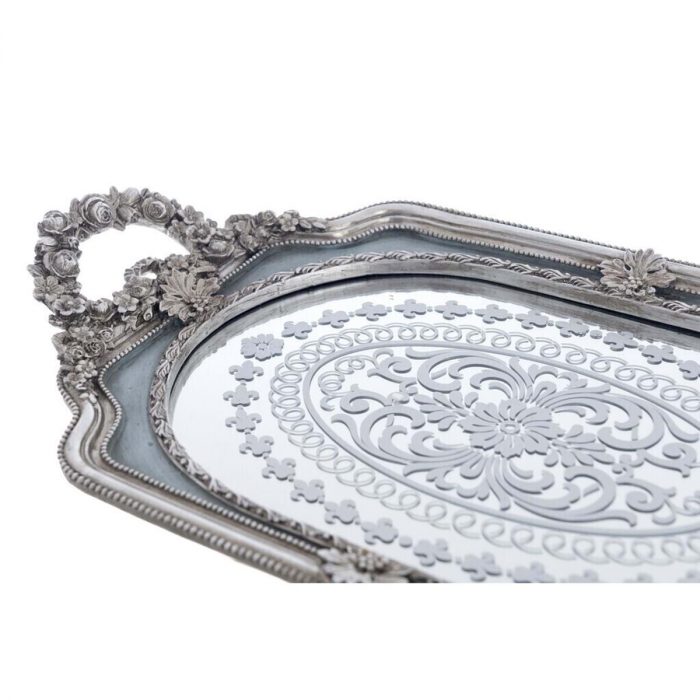 Plateau bleu poudré et décor argenté – Image 3