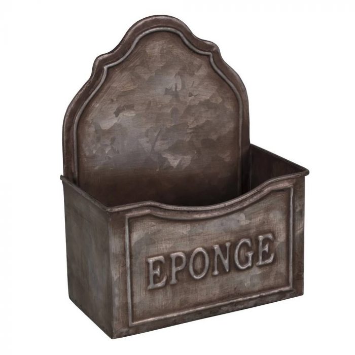 Porte éponge en zinc