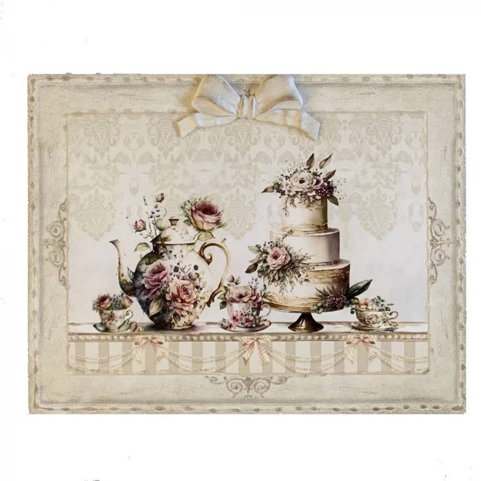Tableau gâteau et sa théière