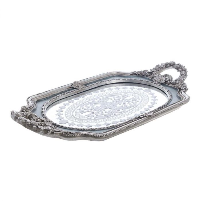 Plateau bleu poudré et décor argenté – Image 2