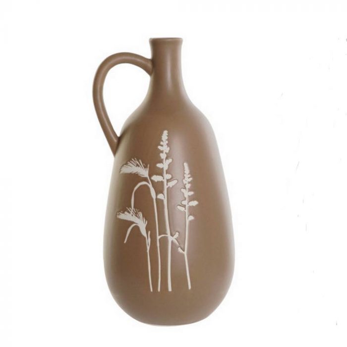 Vase en céramique taupe