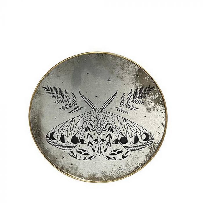 Miroir rond papillon
