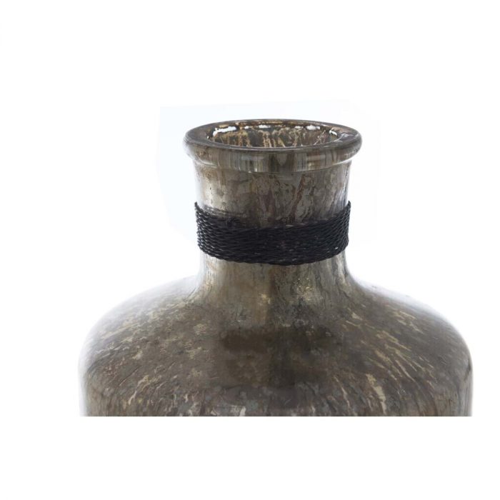 Vase décoratif en verre argenté vieilli – Image 2