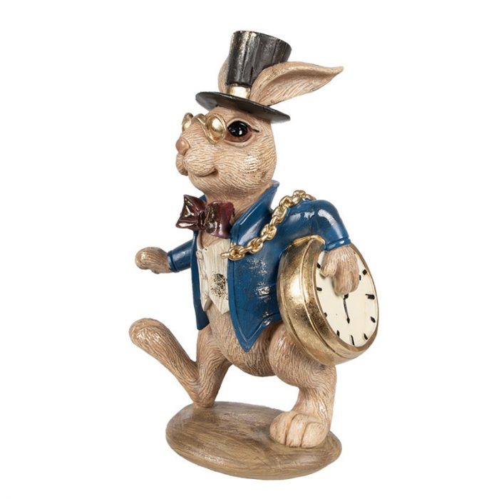 Lapin bleu et marron