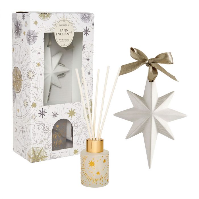 Coffret diffuseur de parfum d'ambiance et décor parfumé Fête Céleste - Sapin Enchanté