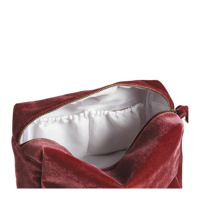 Trousse de toilette rectangulaire Velours rose - Grand modèle – Image 4