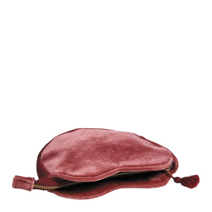 Pochette Cœur Velours - Rose – Image 4