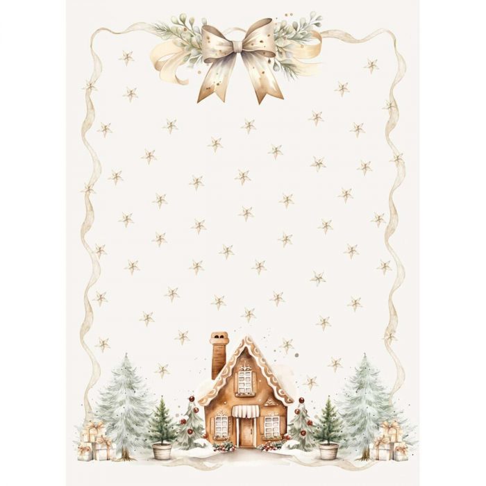 Plaid avec maison et sapins – Image 2