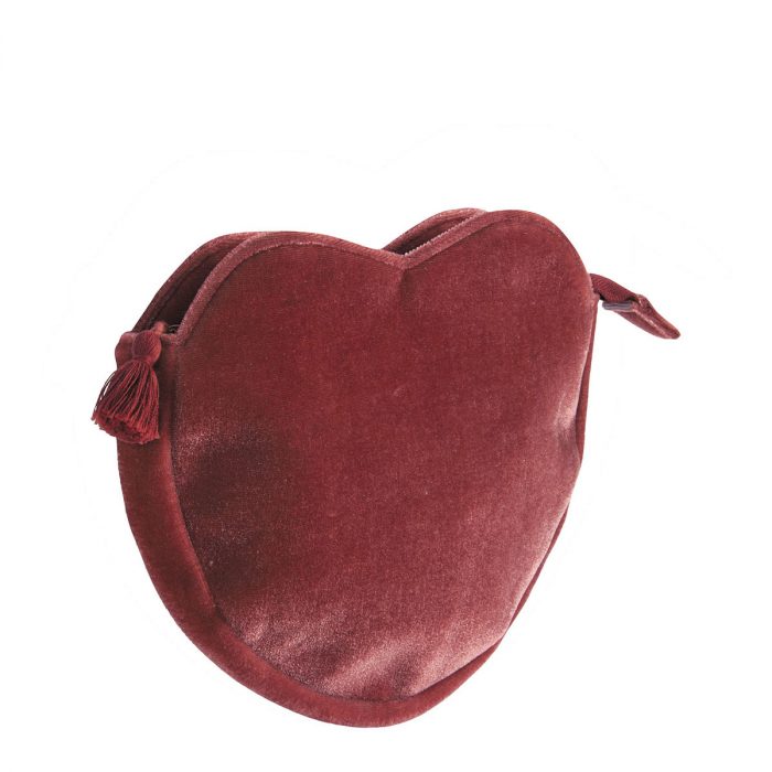 Pochette Cœur Velours - Rose – Image 3