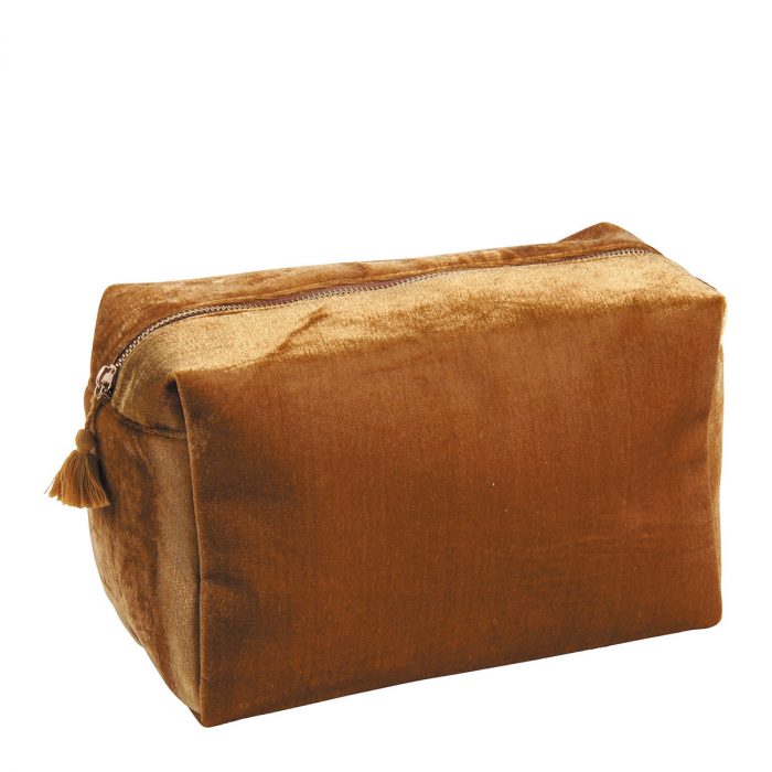 Trousse de toilette rectangulaire Velours jaune - Grand modèle – Image 3