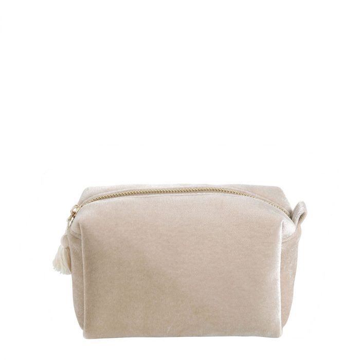 Trousse de toilette rectangulaire Velours écru - Petit modèle – Image 3