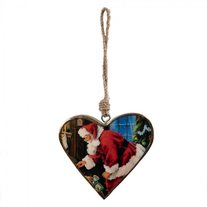 Coeur père Noël en bois – Image 3
