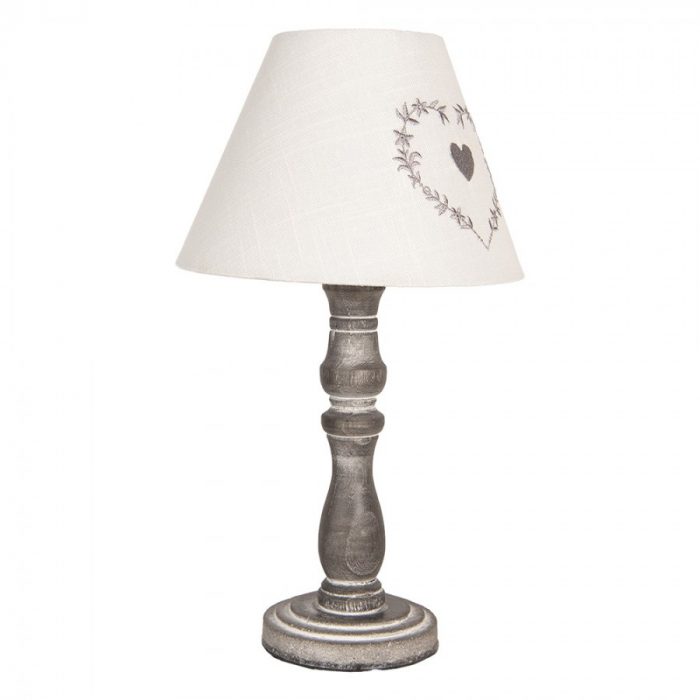 Lampe en bois avec abat-jour coeur – Image 2
