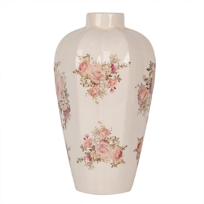 Vase en céramique décor floral – Image 3
