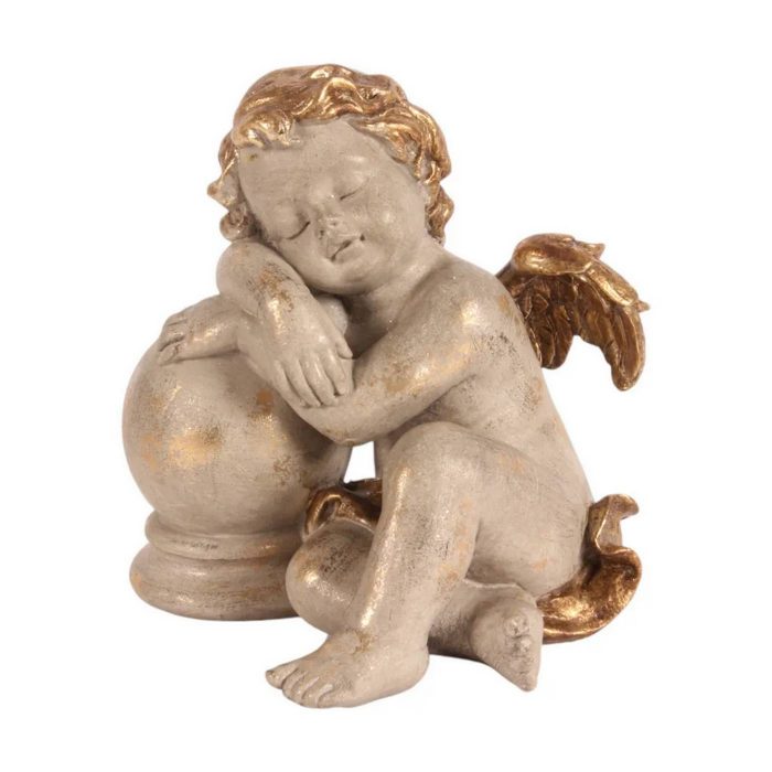 Ange en résine patiné doré