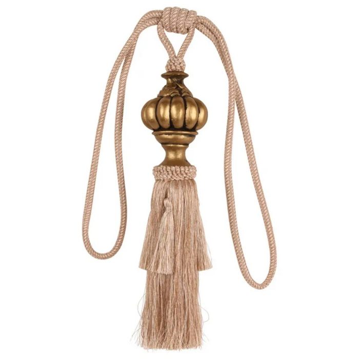 Embrase beige boule dorée