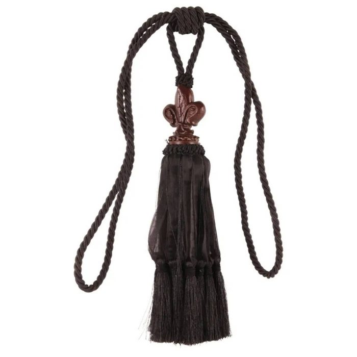 Embrase noire fleur de lys