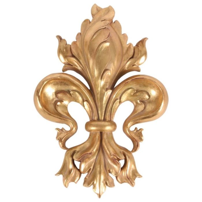 Fleur de lys dorée murale