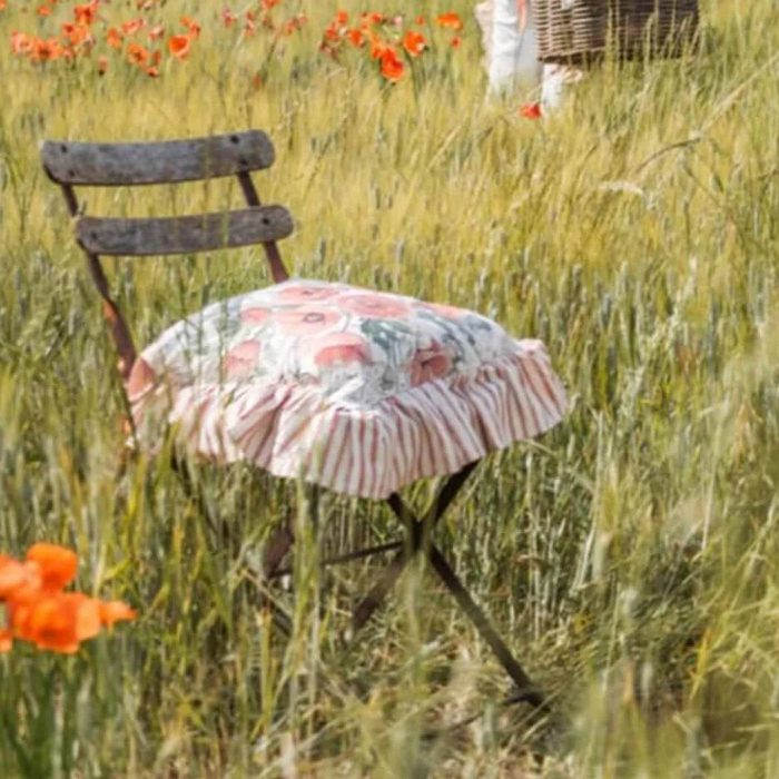 Housse coquelicots galette de chaise – Image 2