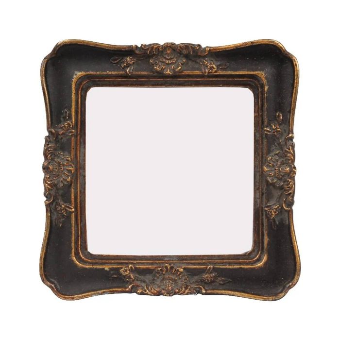 Cadre photo baroque noir et doré