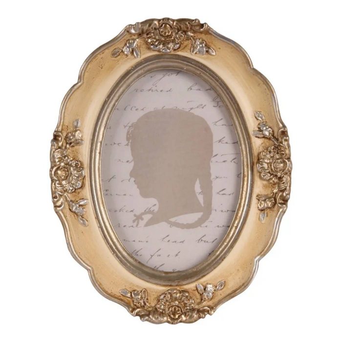Cadre photo blanc crème baroque