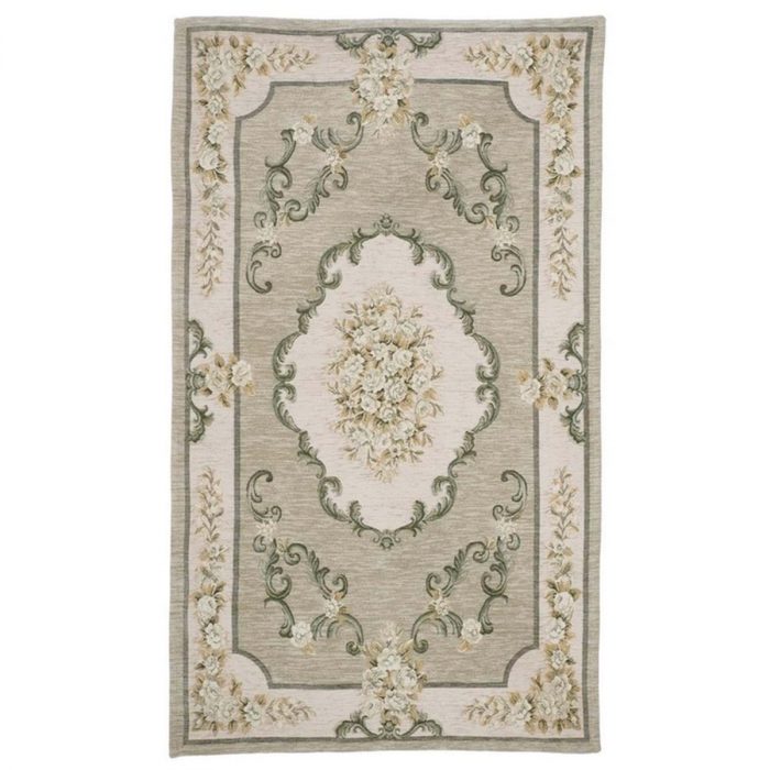 Tapis vert fleurs