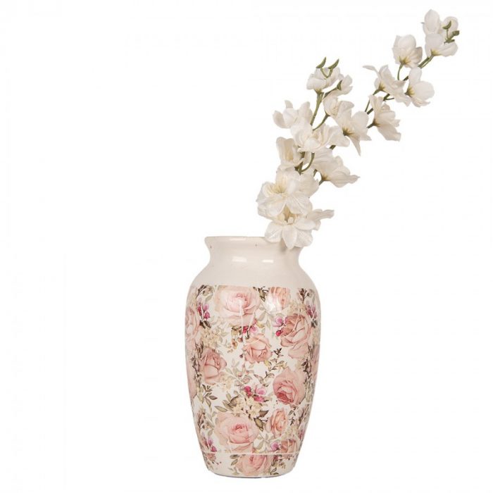 Vase en céramique imprimé de roses – Image 3