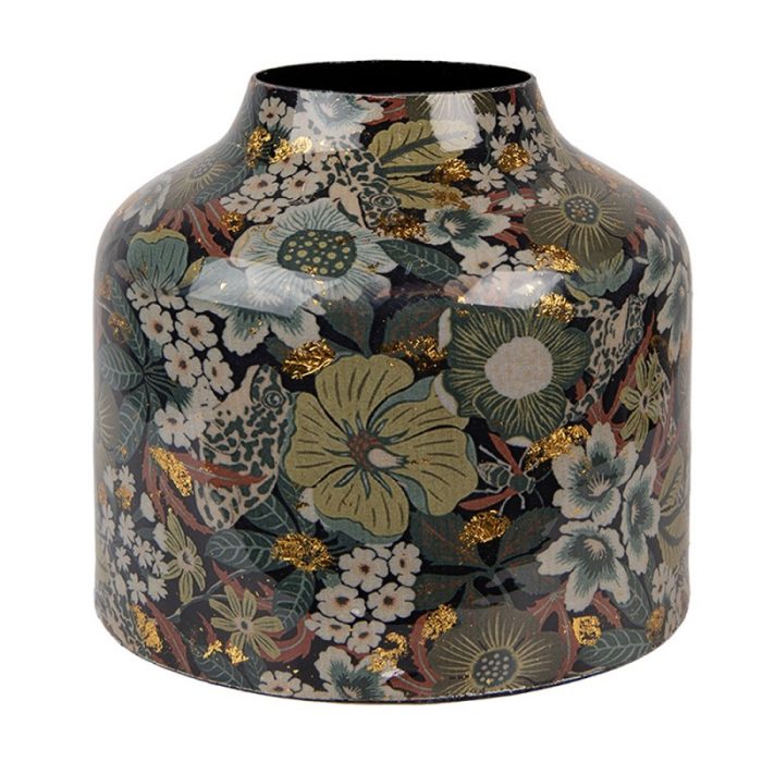 Vase métal fleurs