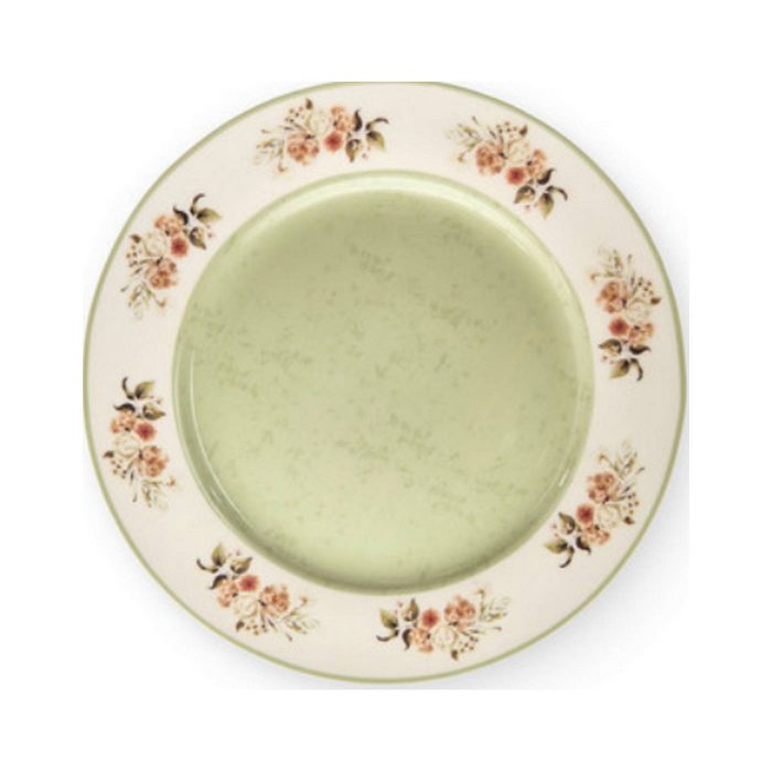 Assiette à dessert au décor floral