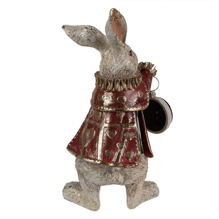 Lapin patiné doré avec horloge – Image 5
