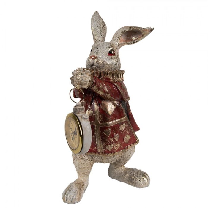 Lapin patiné doré avec horloge – Image 4