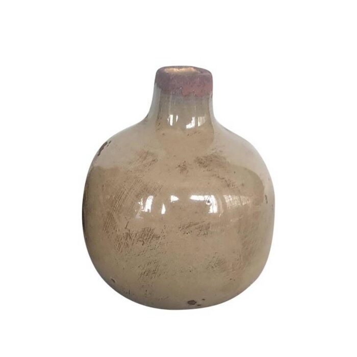 Vase en résine beige