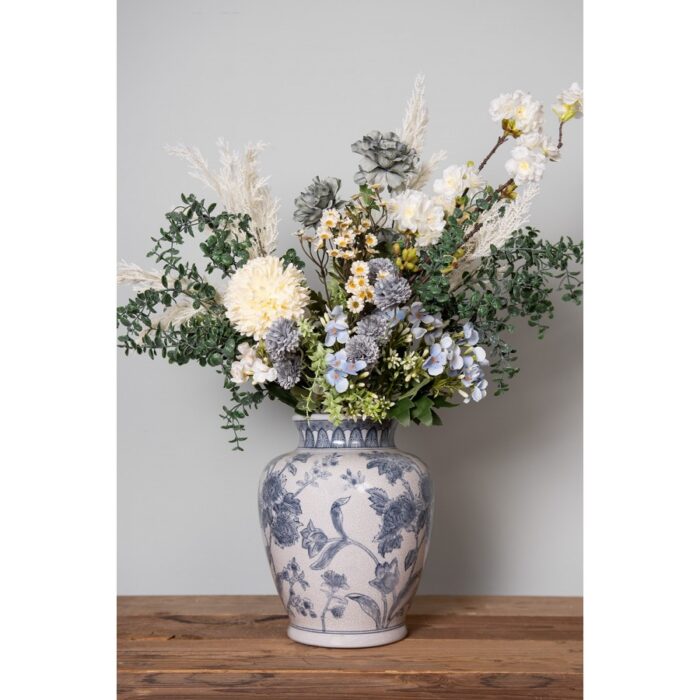 Vase en céramique décor floral – Image 4