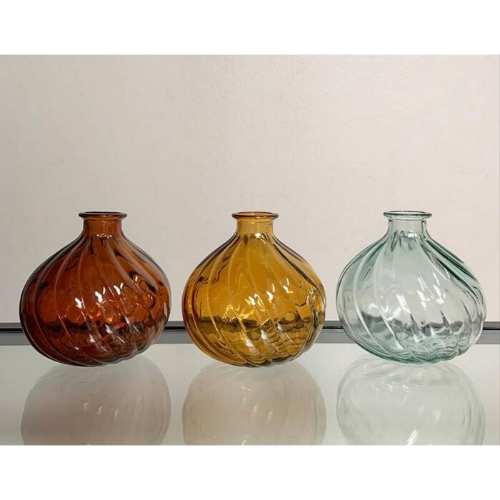 Vase en verre ocre – Image 2
