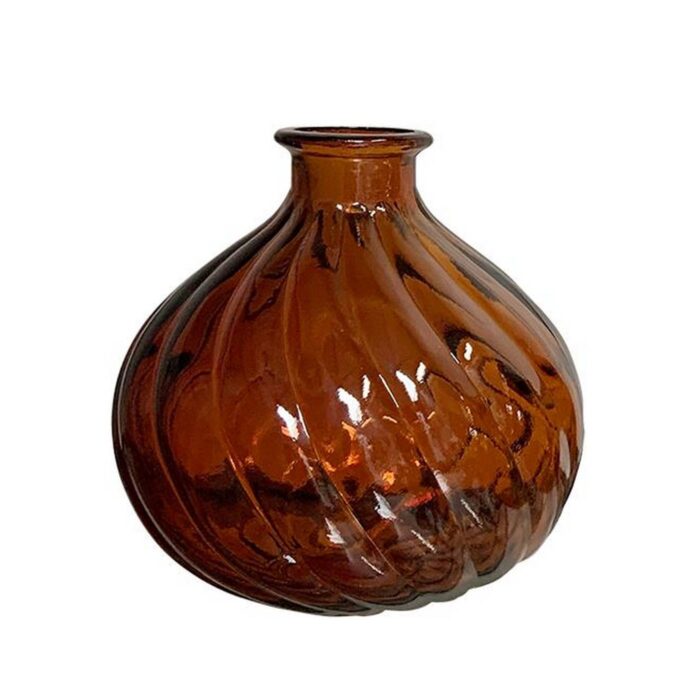 Vase en verre coloré bronze