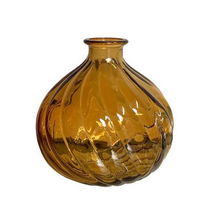 Vase en verre ocre