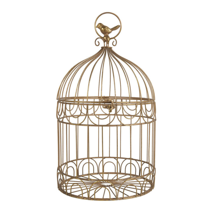 Cage à oiseaux dorée