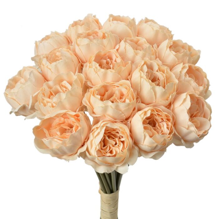 Bouquet de fleurs artificielles beiges – Image 2